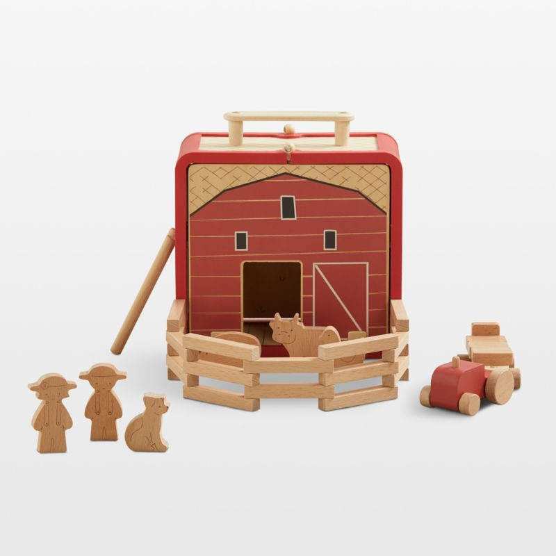 Wonder & Wise by Asweets Wooden Toddler Farm and Animals Toy | Crate & Kids | Crate & Barrel