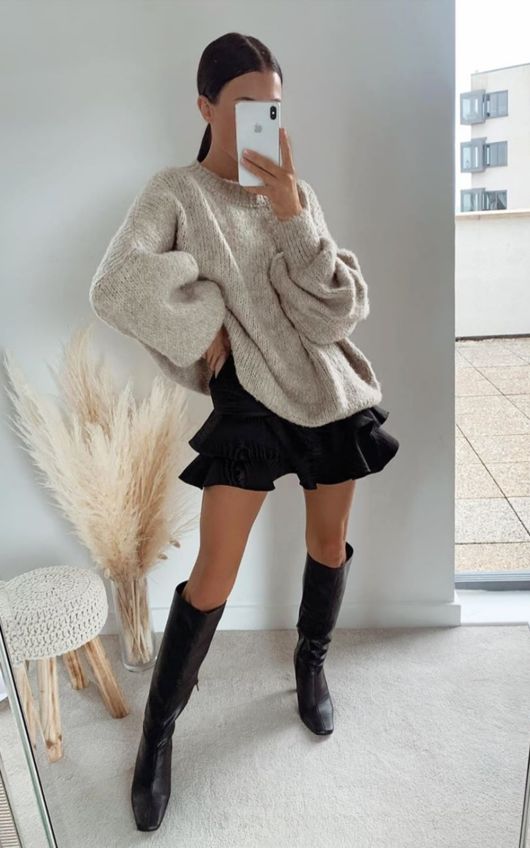 Freja Oversized Knitted Jumper in Ecru | iKrush