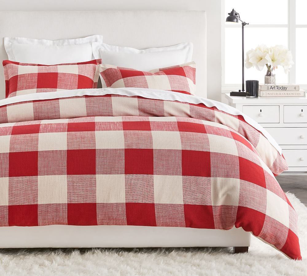 Bryce Buffalo Check Cotton Duvet Cover | Pottery Barn (US)