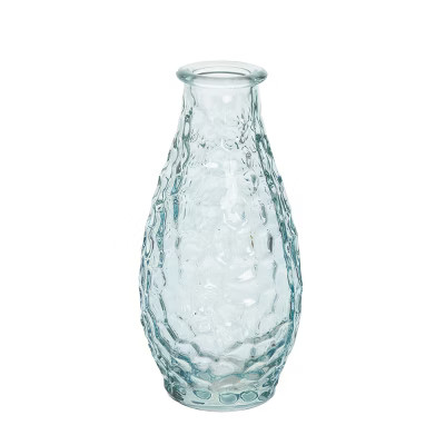 Transpac Glass 5.5 in. Clear Everyday Bumpy Vase | Target