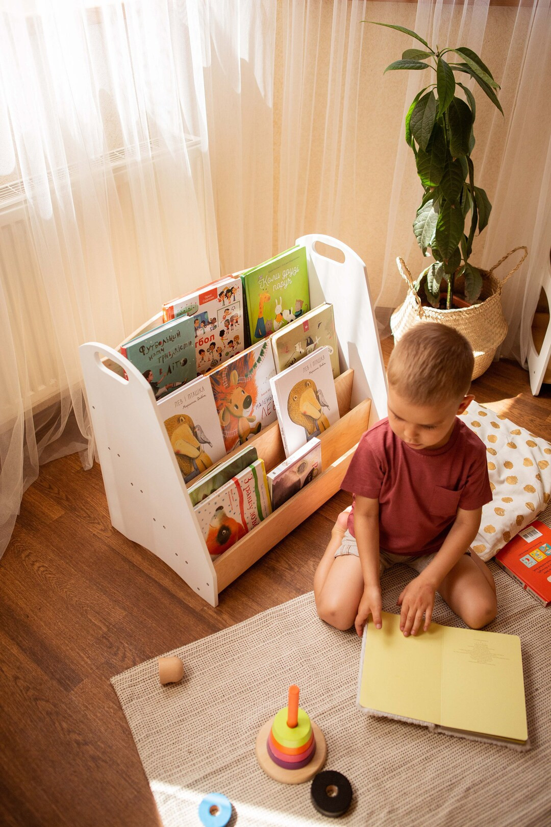 Large Montessori Bookshelf, Montessori Furniture, Kids Boocase, Baby Book Shelf, Wood Book Storag... | Etsy (US)