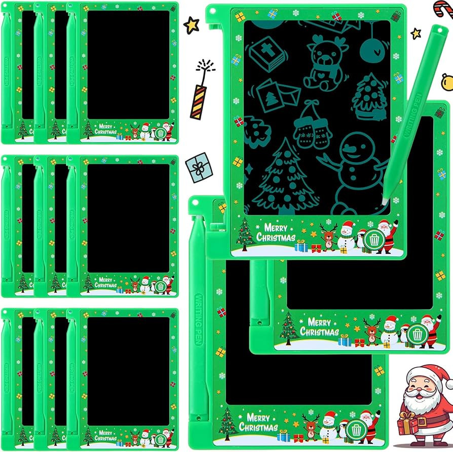 Nezyo 12 Pack Christmas Party Favors Mini LCD Writing Tablet 4.4 Inch Doodle Board Erasable Elect... | Amazon (US)