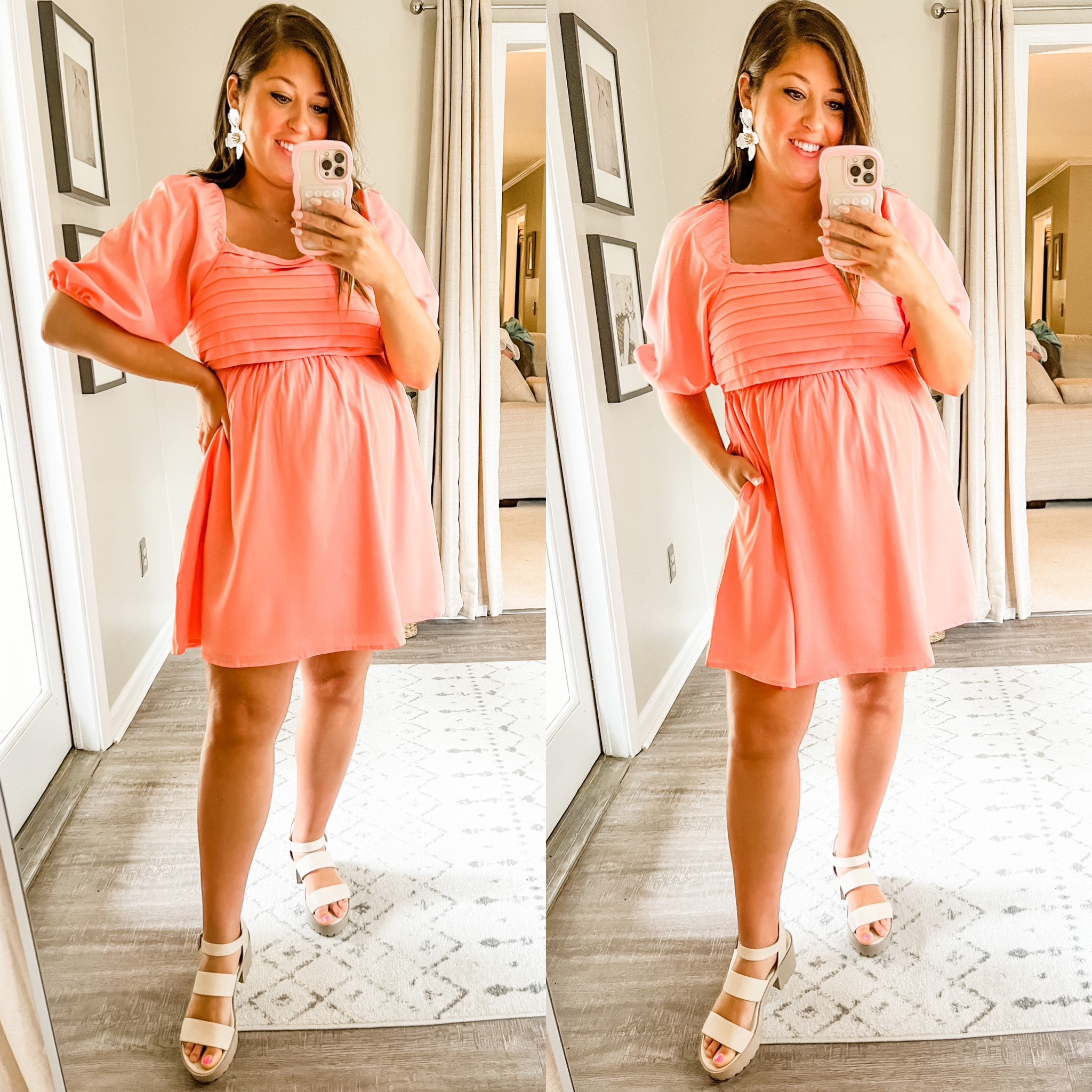 Wearing a large, has pockets and bump friendly! 

Short spring dress, dress with pockets, Easter dress 

#LTKbump #LTKSeasonal #LTKunder50