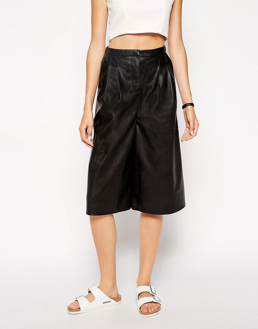 ASOS Leather Look Culottes | ASOS UK