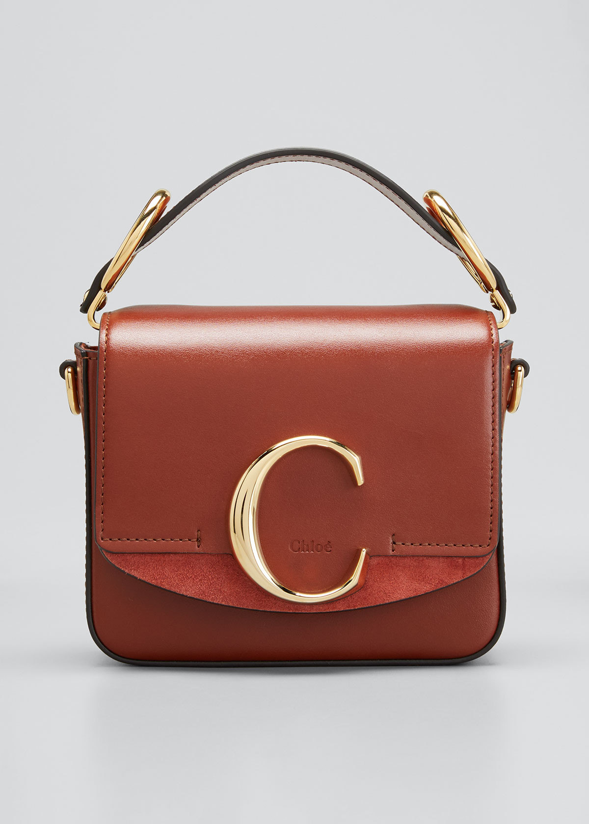 C Mini Shiny Leather Shoulder Bag | Bergdorf Goodman