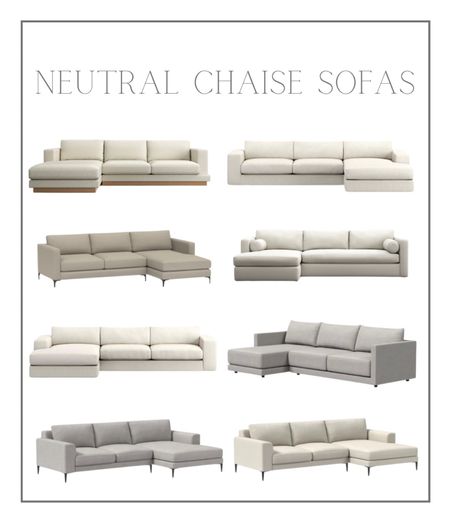 Some of my favorite neutral chaise sofas...

#LTKhome