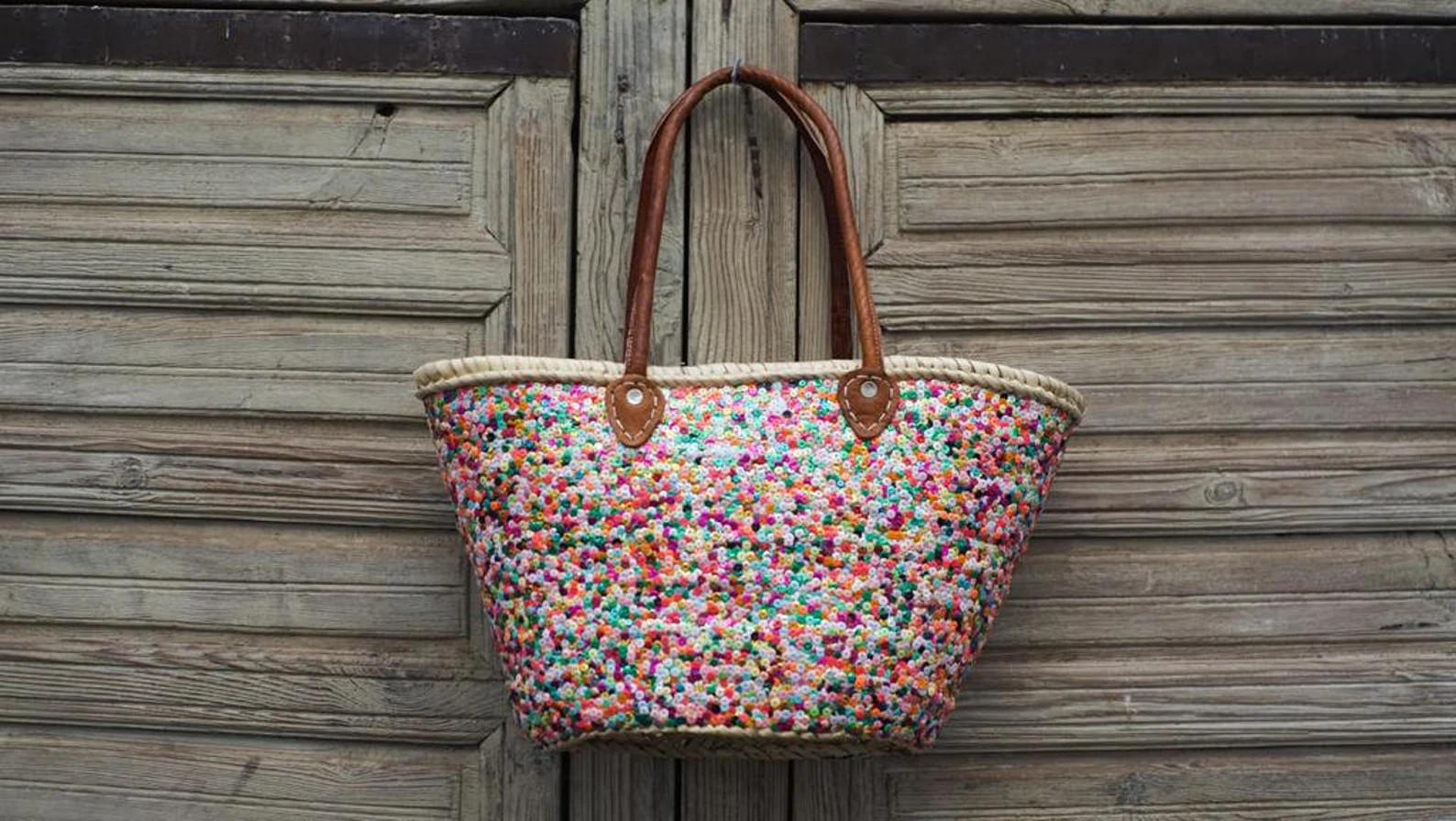 Bohemian Straw Bag Multicolored Sequins Entirely Handmade  | Etsy | Etsy (US)