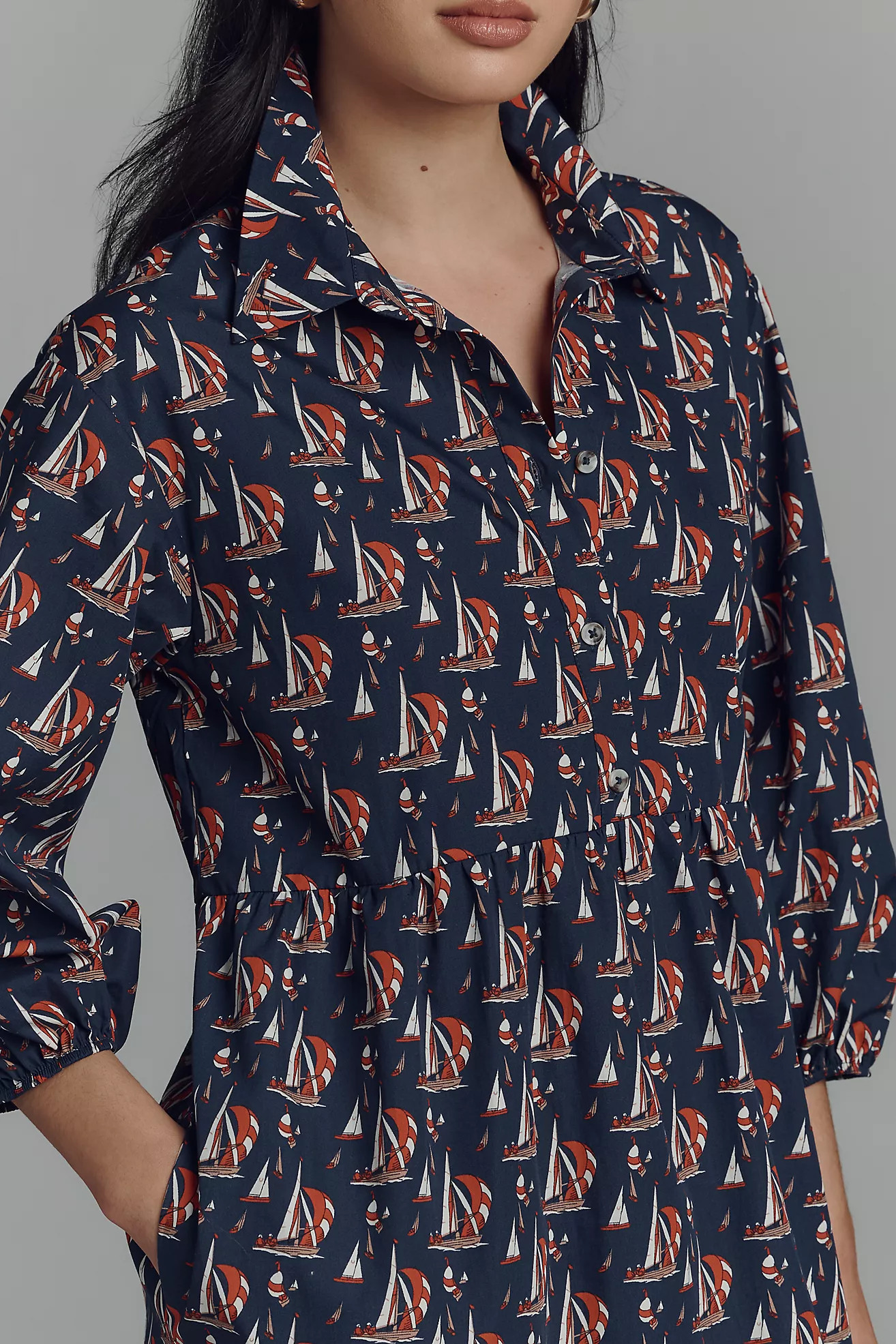 The Bettina Tiered Shirt Dress by Maeve | Anthropologie (US)