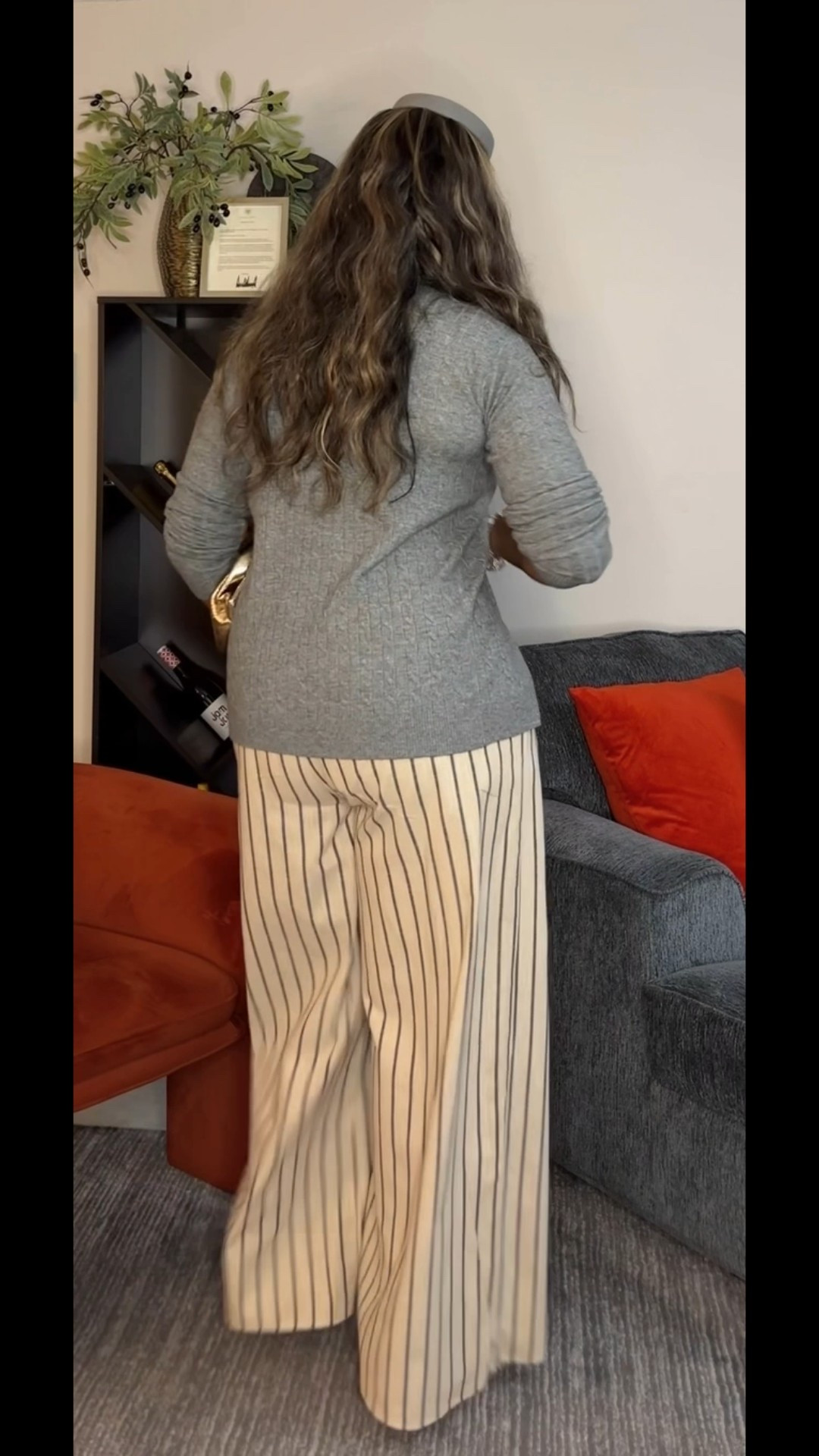 Fall Fashion sophisticated, casual chic outfit. Pill box, hat, and pen striped trousers. Elevated fashion.

#LTKMidsize #LTKOver40 #LTKTall