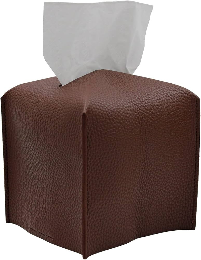 Livelab Tissue Box Cover, Square Decorative PU Leather Tissue Box Holder Modern Tissue Case Facia... | Amazon (US)