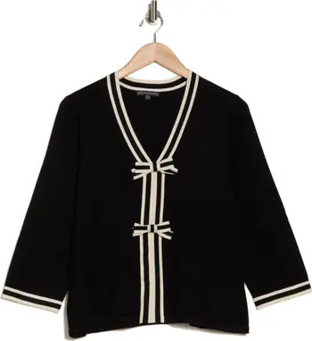 Adrianna Papell V-Neck Tipped Bow Sweater | Nordstromrack | Nordstrom Rack