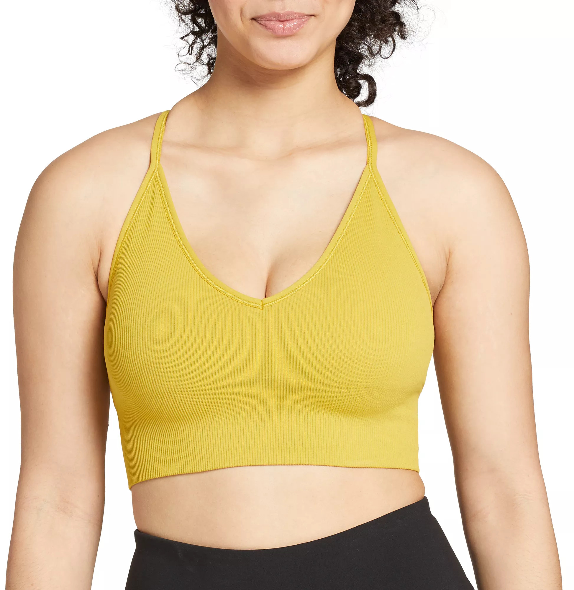 DSG Women's Seamless Fashion Ribbed Sports Bra, XXS, Grounded Yellow | Back to School | Dick's Sporting Goods
