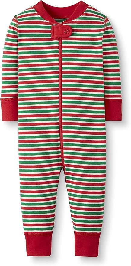 Moon and Back by Hanna Andersson Unisex Kids' One-Piece Holiday 100% Cotton Footless Pajamas | Amazon (US)