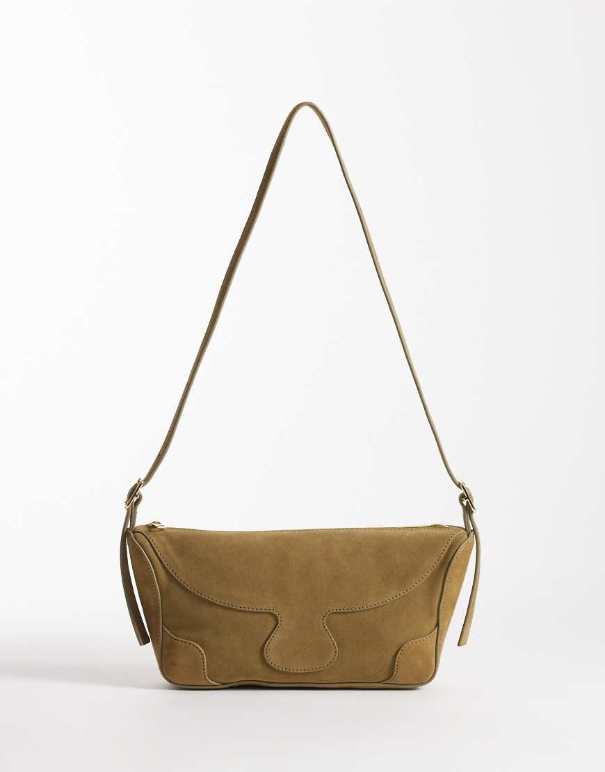 & Other Stories seam detail leather cross body bag in beige-Neutral | ASOS (Global)