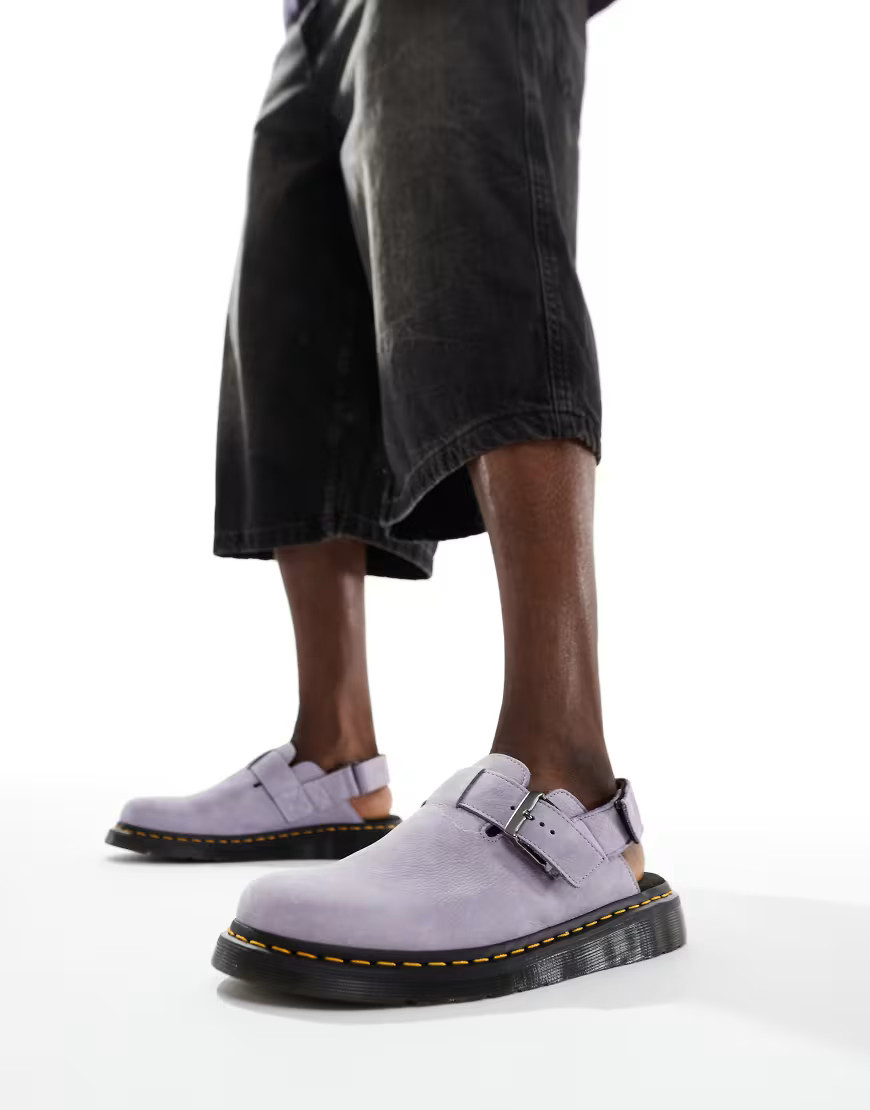 Dr Martens Jorge II mules in lilac suede-Purple | ASOS (Global)