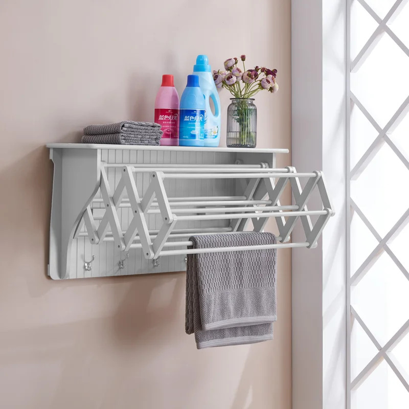 Collapsible Accordion Wall Mounted Drying Rack | Wayfair North America