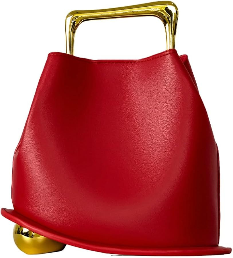 Unique Irregular Bucket Bag for Women Crossbody Bags Trendy Vegan Leather Shoulder Purses Designe... | Amazon (US)