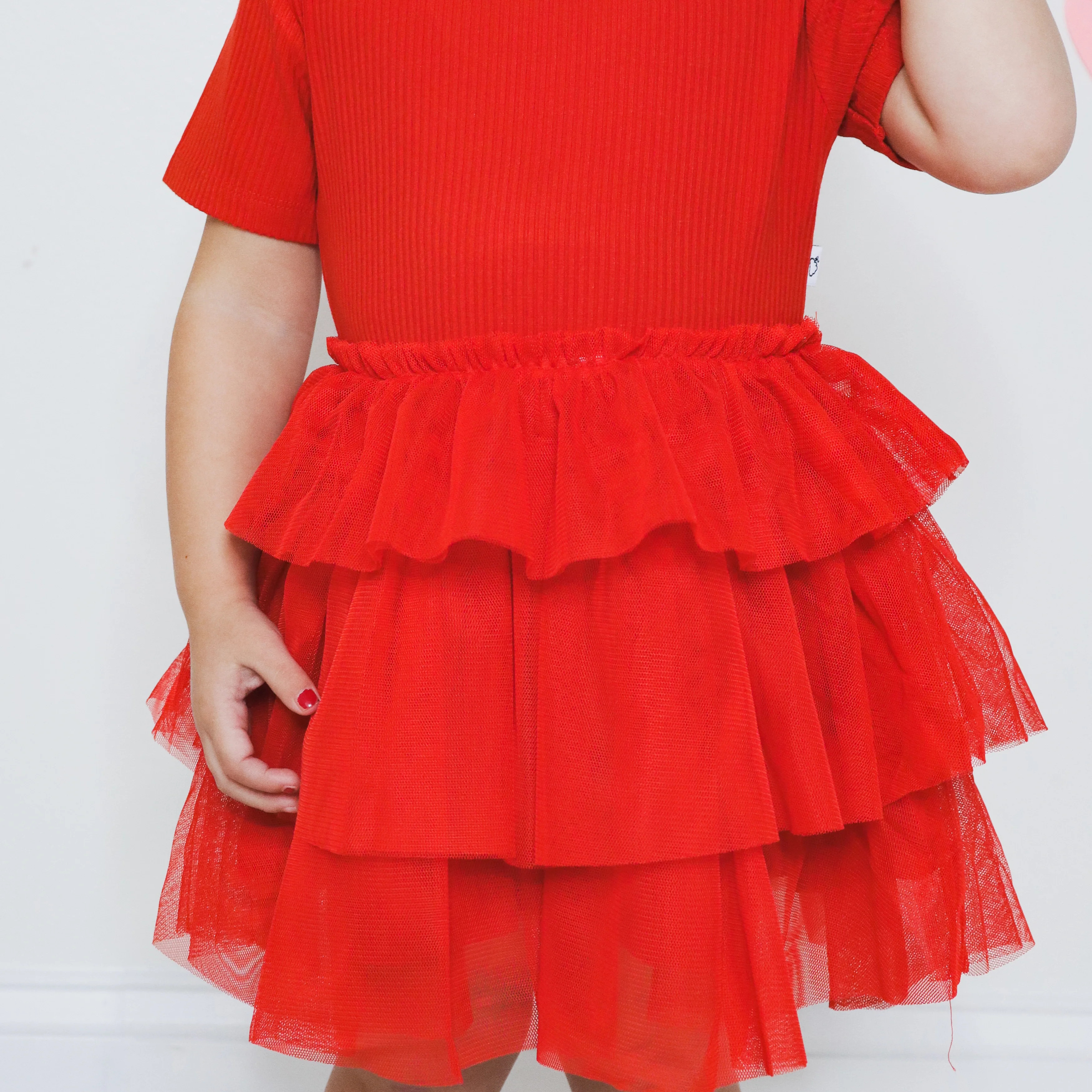 RED RIB DREAM TUTU DRESS | DREAM BIG LITTLE CO