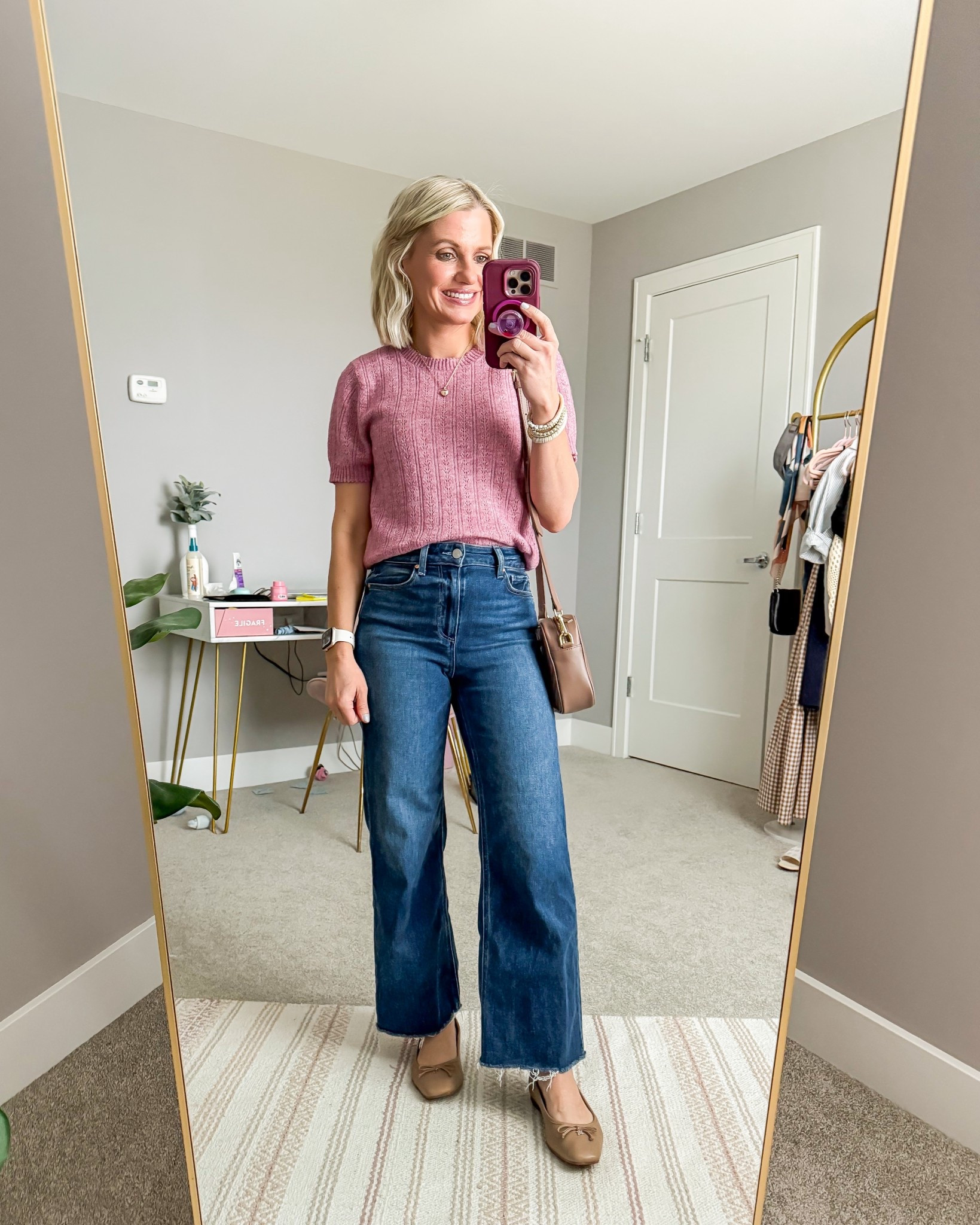 Outfit of the day! I love this shirttail sleeve sweater from Target with my favorite jeans! 
Top- small
Jeans- 25

#LTKPetite #LTKootd #LTKOver40