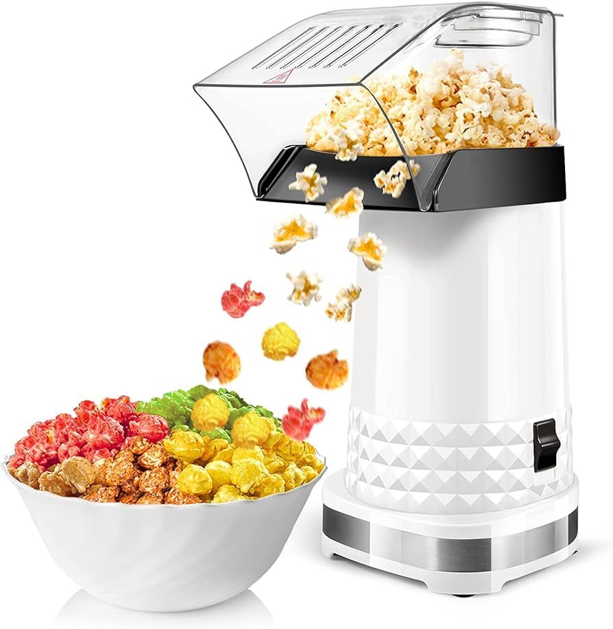Popcorn Machine High Popping Rate, 3.5 Quarts, 1200w, 2 Min Fast Popping Air Popper Popcorn Maker, No Oil, BPA-Free, Food Safe Mini Popcorn Machine with ETL Certified, Popcorn Poppers for Home | Amazon (US)