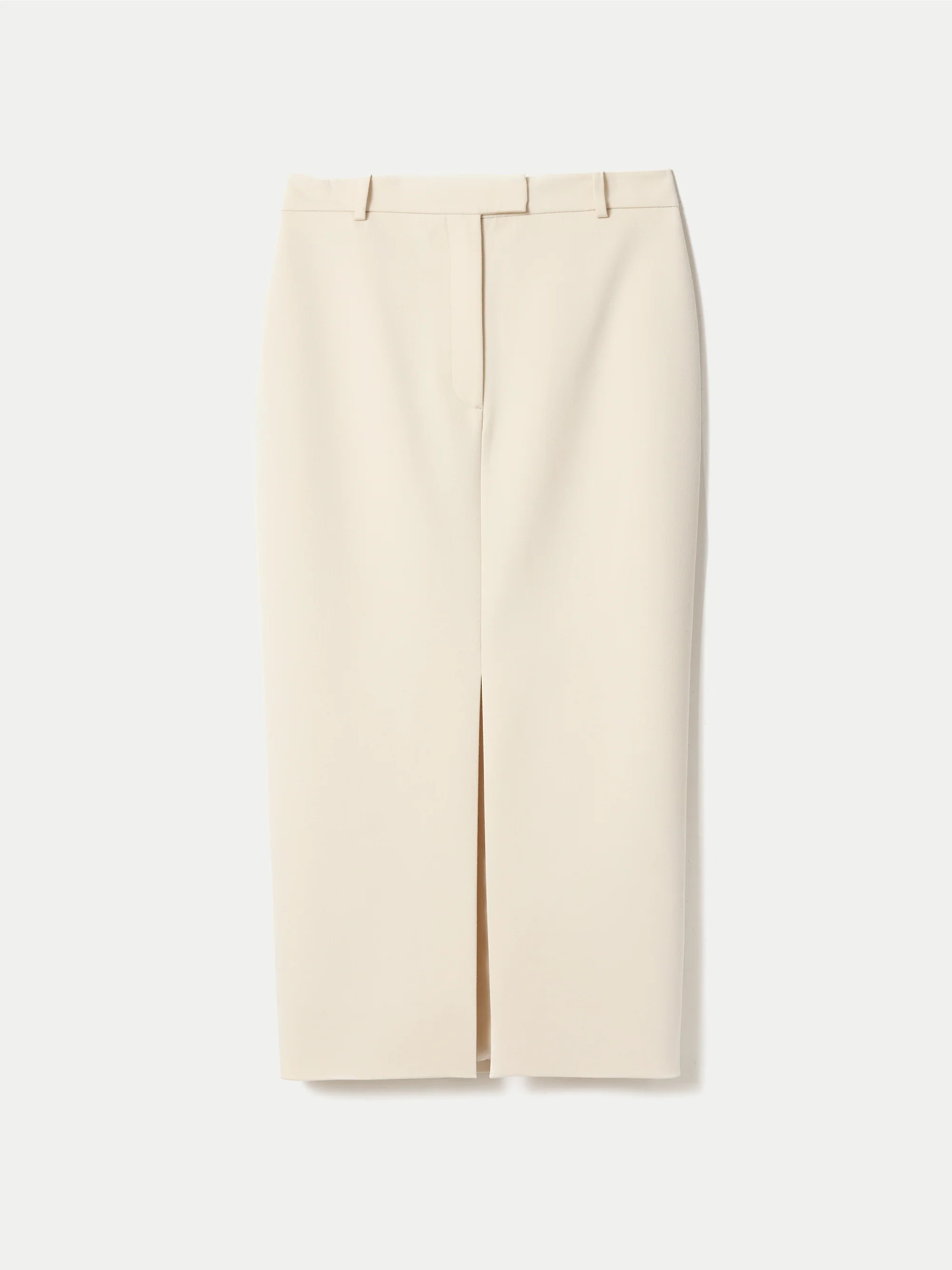Tailored Split Front Skirt | White | Jigsaw (UK)