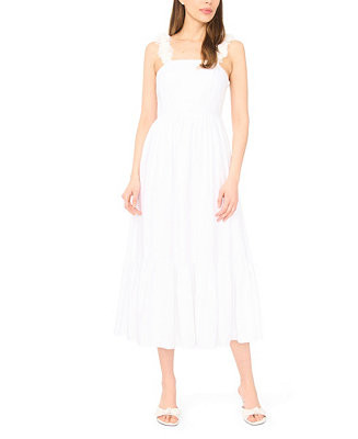 Women's Square Neck Sleeveless Midi Dress | Macy's