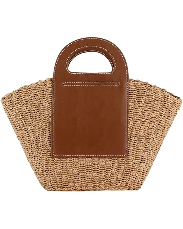 Casual Rattan Woven Straw Hobo Tote & Large Summer Beach Satchel Handbags for Women Vacation Purs... | Amazon (US)