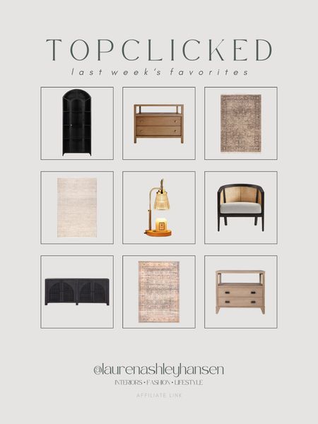 This week’s top clicked item! You guys are loving all of the new area rugs I have added to our home from Rugs USA. They’re absolutely beautiful, great quality, and you can save 15% with code LAH15. My new candle warmer and my all time furniture pieces are included in this week’s top clicked items too! 

#LTKhome #LTKstyletip