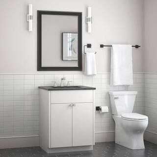 Franklin Brass Maxted 3-Piece Bath Hardware Set with Towel Ring, Toilet Paper Holder and 24 in. T... | The Home Depot