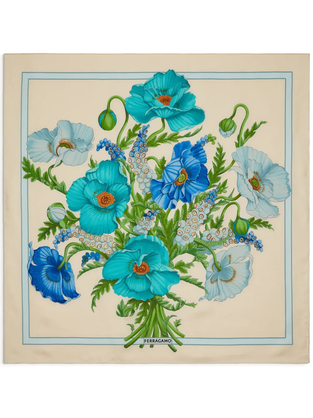 Ferragamo floral-print Silk Scarf | White | FARFETCH | Farfetch Global