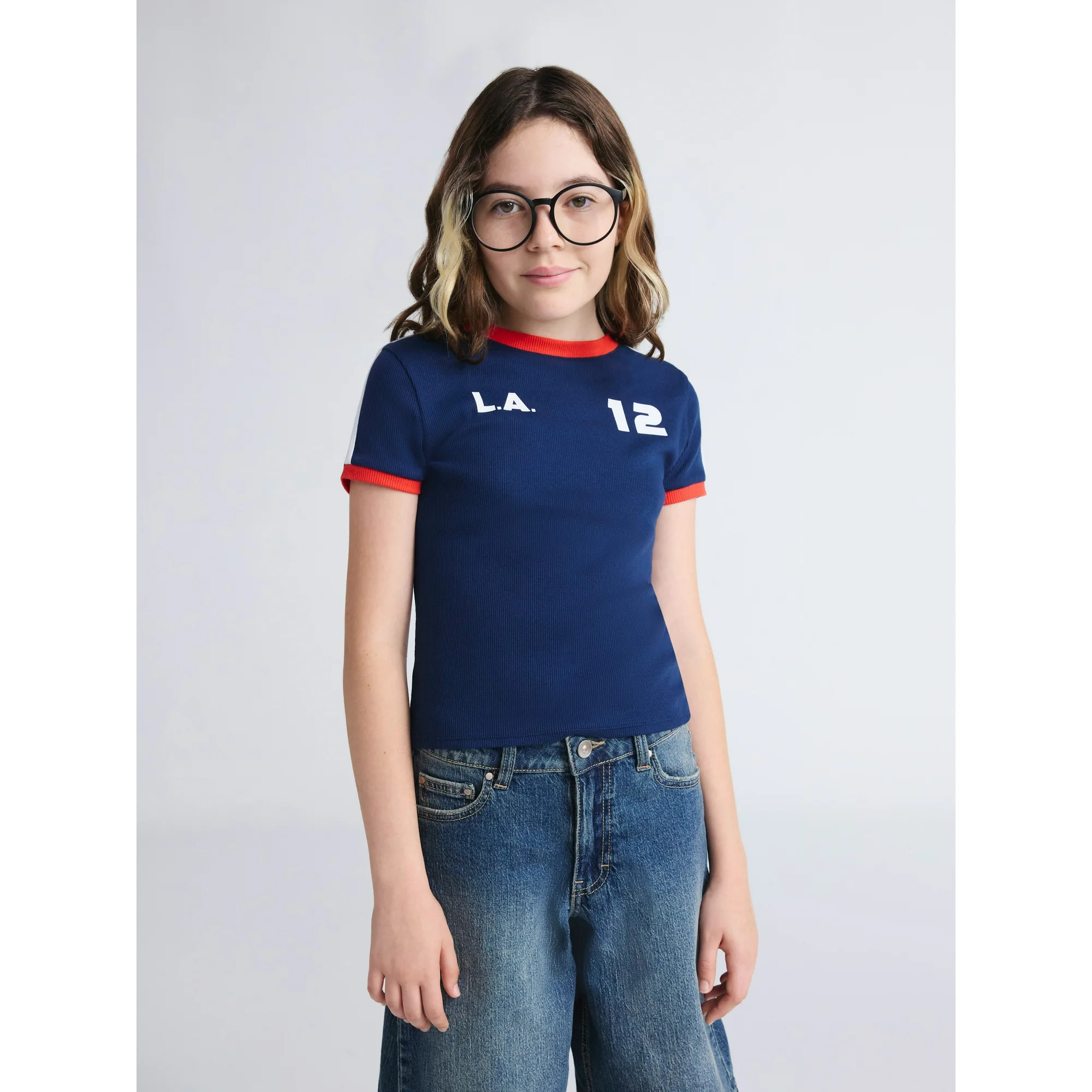 Weekend Academy Girls Short Sleeve Baby Tee, Sizes 4-18 | Walmart (US)