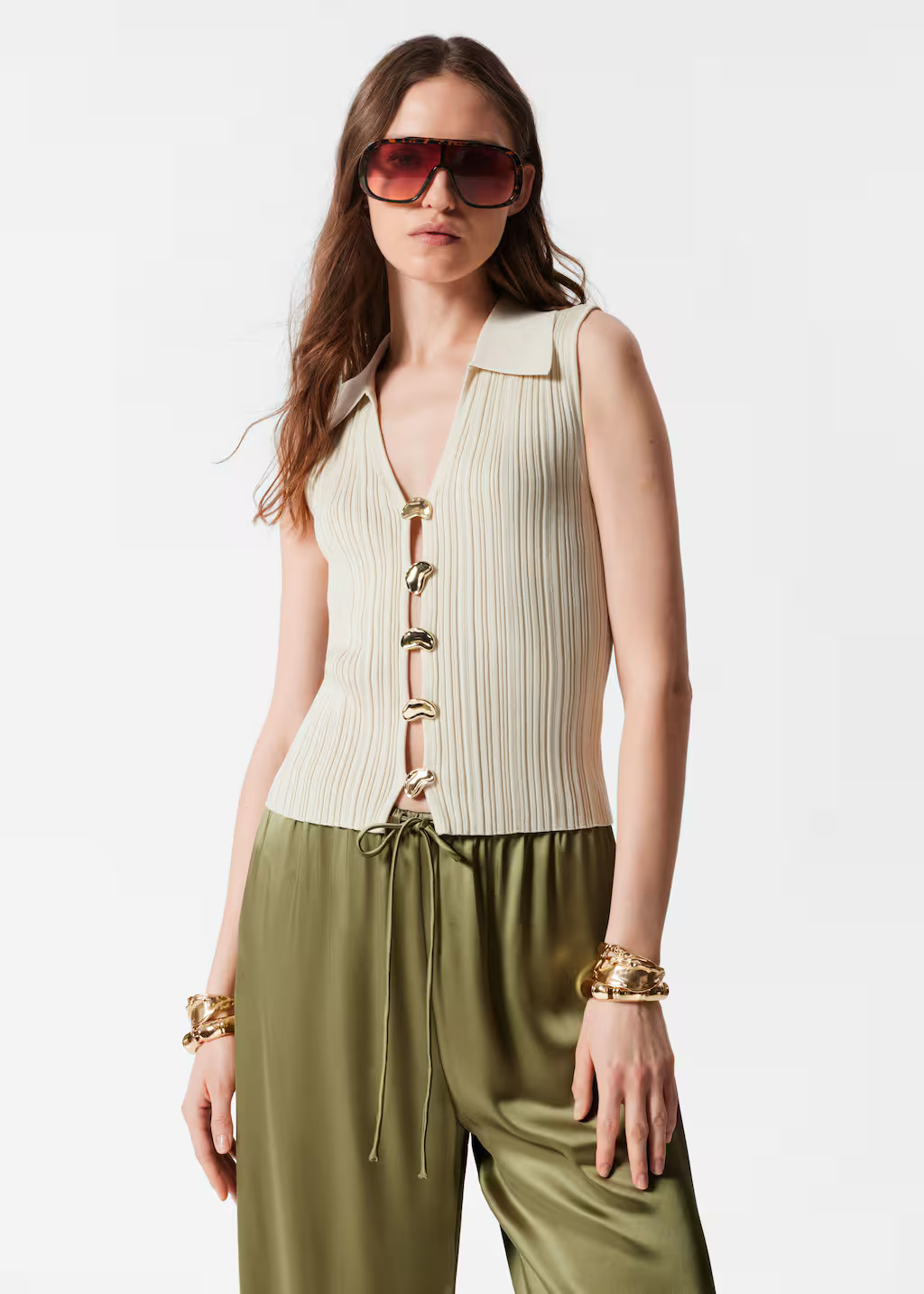 Rib-Knit Collar Tank Top | & Other Stories - US