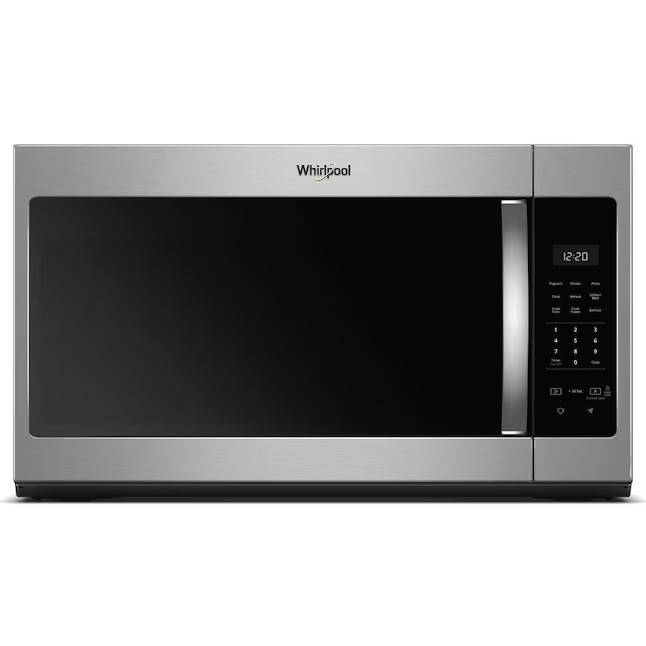 Whirlpool  1.7-cu ft 1000-Watt Over-the-Range Microwave (Fingerprint Resistant Stainless Steel) | Lowe's