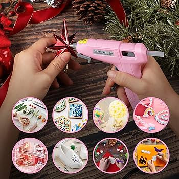 WORKPRO Mini Hot Glue Gun with 20 Pcs Hot Glue Sticks, Glue Gun Kit for Decorations, Arts, Crafts... | Amazon (US)