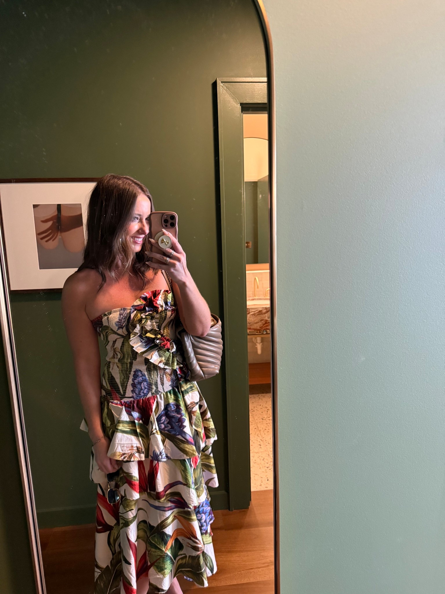 Vacation ootn - wearing a medium in this perfect little strapless floral dress! 

#LTKootd #LTKSeasonal #LTKTravel