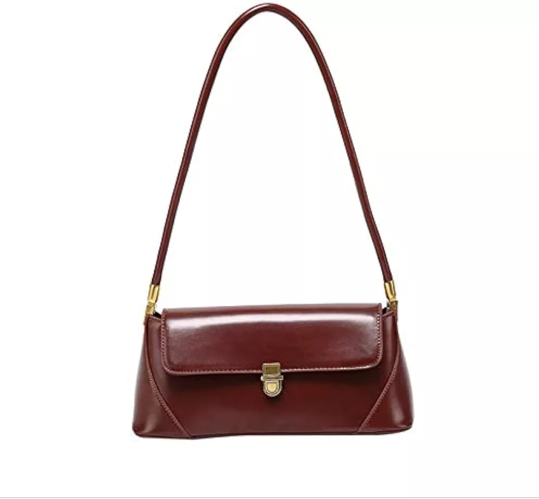 Women Shoulder Bags Vintage Handbag Retro Classic Small Purse 90s Buckle  Closure