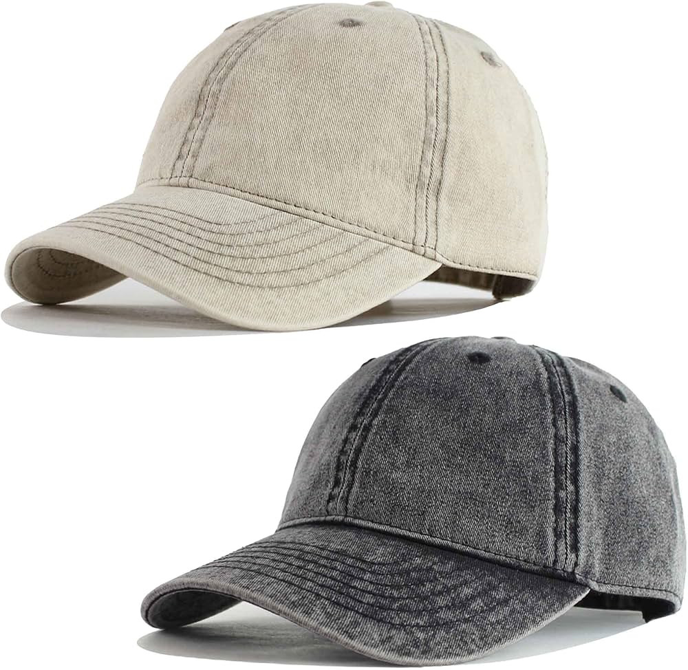HH HOFNEN Men and Women Washed Cotton Baseball Cap Snow Classic Style Adjustable Low Profile Dad ... | Amazon (US)