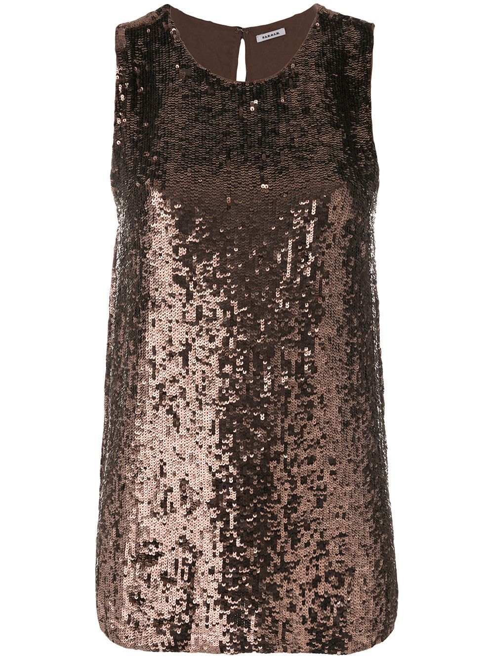 P.A.R.O.S.H. sequinned top - Brown | FarFetch US
