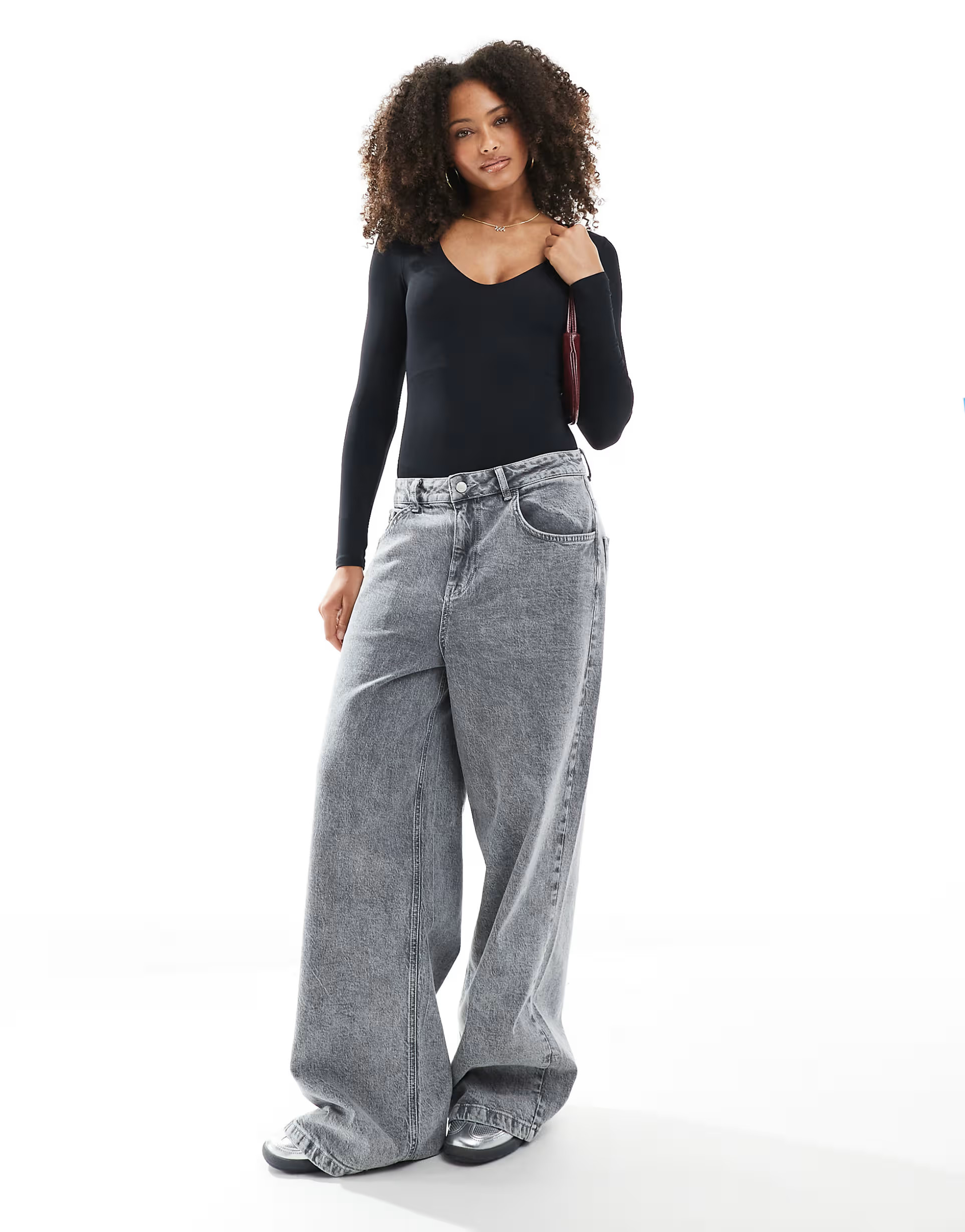 Pimkie low scoop neck body in black | ASOS | ASOS (Global)