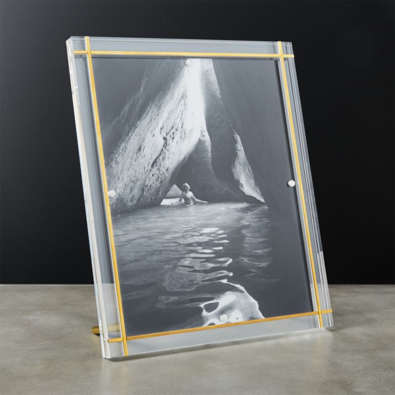 Stella Brass Inlay Acrylic Photo Frame 8"x10" + Reviews | CB2 | CB2