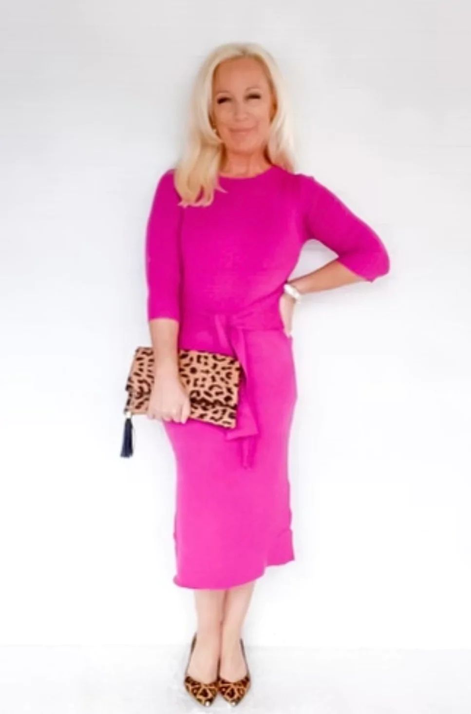 Marvelous In Magenta Dress | Peppered with leopard