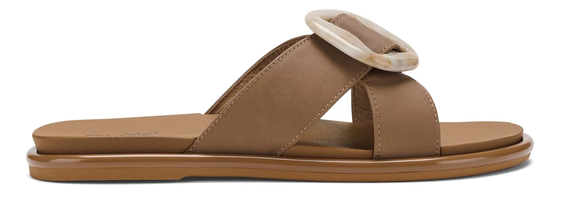 Women's OluKai Lai Slide - Tan / Tan, Size: 8, Medium | Footwear - Road Runner Sports | Road Runner Sports