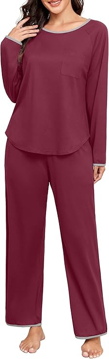 PrinStory Women 2025 Fall and Winter Pajamas Set Long Sleeve Ladies Pjs 2 Piece Pajama Lounge Set... | Amazon (US)