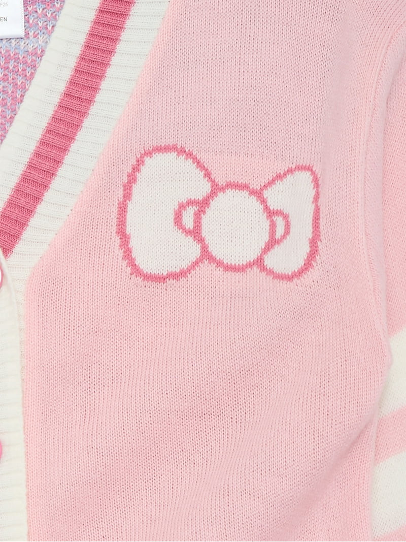 Hello Kitty Toddler Girls Button Down Cardigan with Long Sleeves, Sizes 12M-5T | Walmart (US)