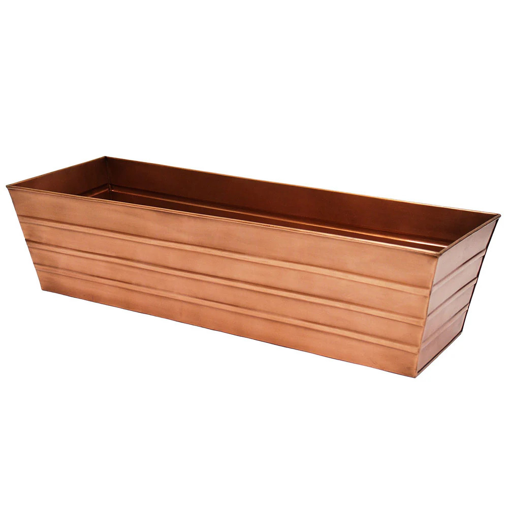ACHLA Designs 9.5-in W Copper Metal Indoor/Outdoor Window box | C-21C | Lowe's