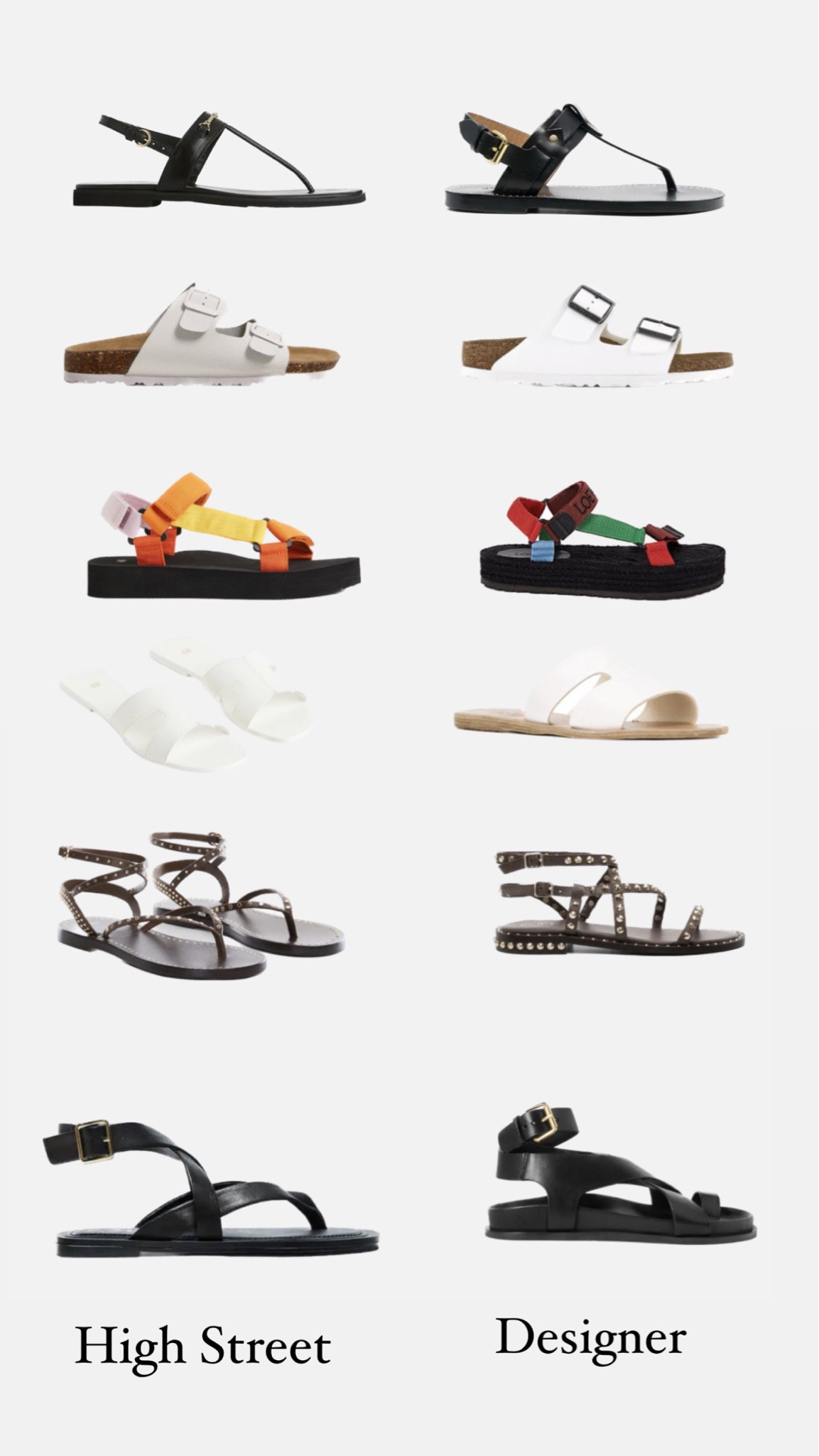 Designer v High Street 
#sandals #summersandals 

#LTKunder50 #LTKshoecrush #LTKSeasonal