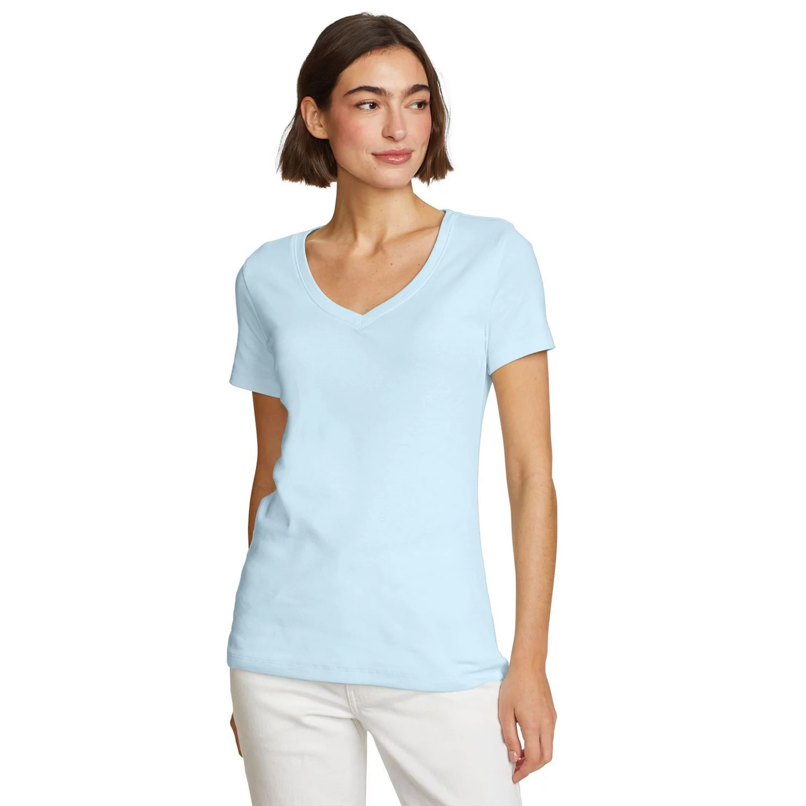 Women's Eddie Bauer Favorite Solid Tee, Size: XS, Pale Blue | Kohl's