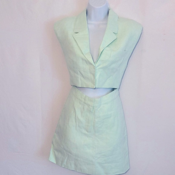 NWT MNG MANGO Linen-blend Jacket Dress Size Small | Poshmark