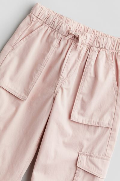 Cotton Cargo Joggers - Regular waist - Long - Light pink - Kids | H&M US | H&M (US + CA)
