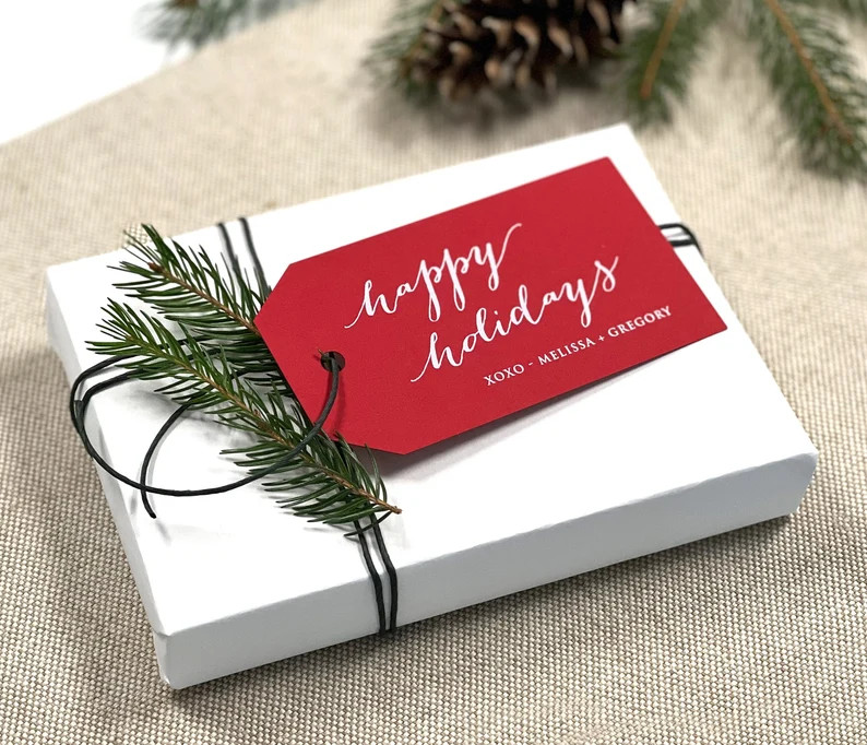 Christmas Personalized Gift Tags Wine Gift Tags Holiday | Etsy | Etsy (US)